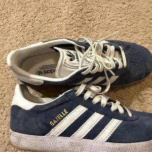 Adidas Gazelle Blue and White Sneakers